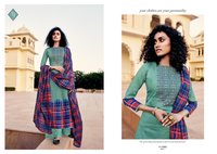 Tanishk Fashion Mehnaaz Jam Cotton Embroidered Dress Material Catalog