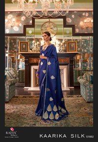 Rajtex Kaarika Satin Weaving Silk Designer Printed Saree Catalog