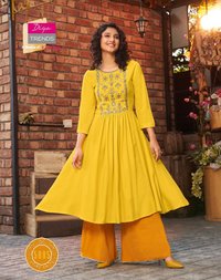 Diya Trendz Ethnicity Vol 5 Rayon With Embroidered and Classy Prints Kurti Catalog