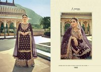 Amyra Designer Noor Georgette With Work Sharara Style Salwar Suit Catalog