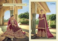 Amyra Designer Noor Georgette With Work Sharara Style Salwar Suit Catalog