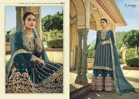 Amyra Designer Noor Georgette With Work Sharara Style Salwar Suit Catalog