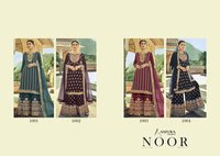 Amyra Designer Noor Georgette With Work Sharara Style Salwar Suit Catalog