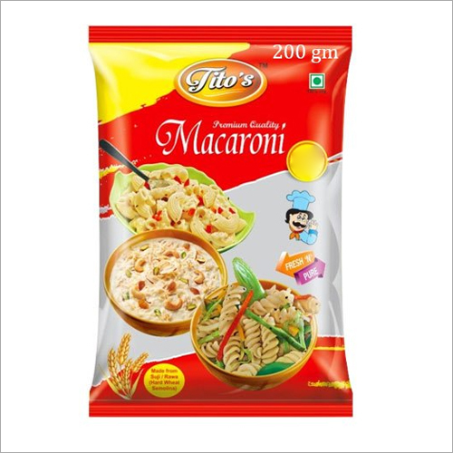 200 Gm Premium Quality Macaroni Fat: Nil Percentage ( % )