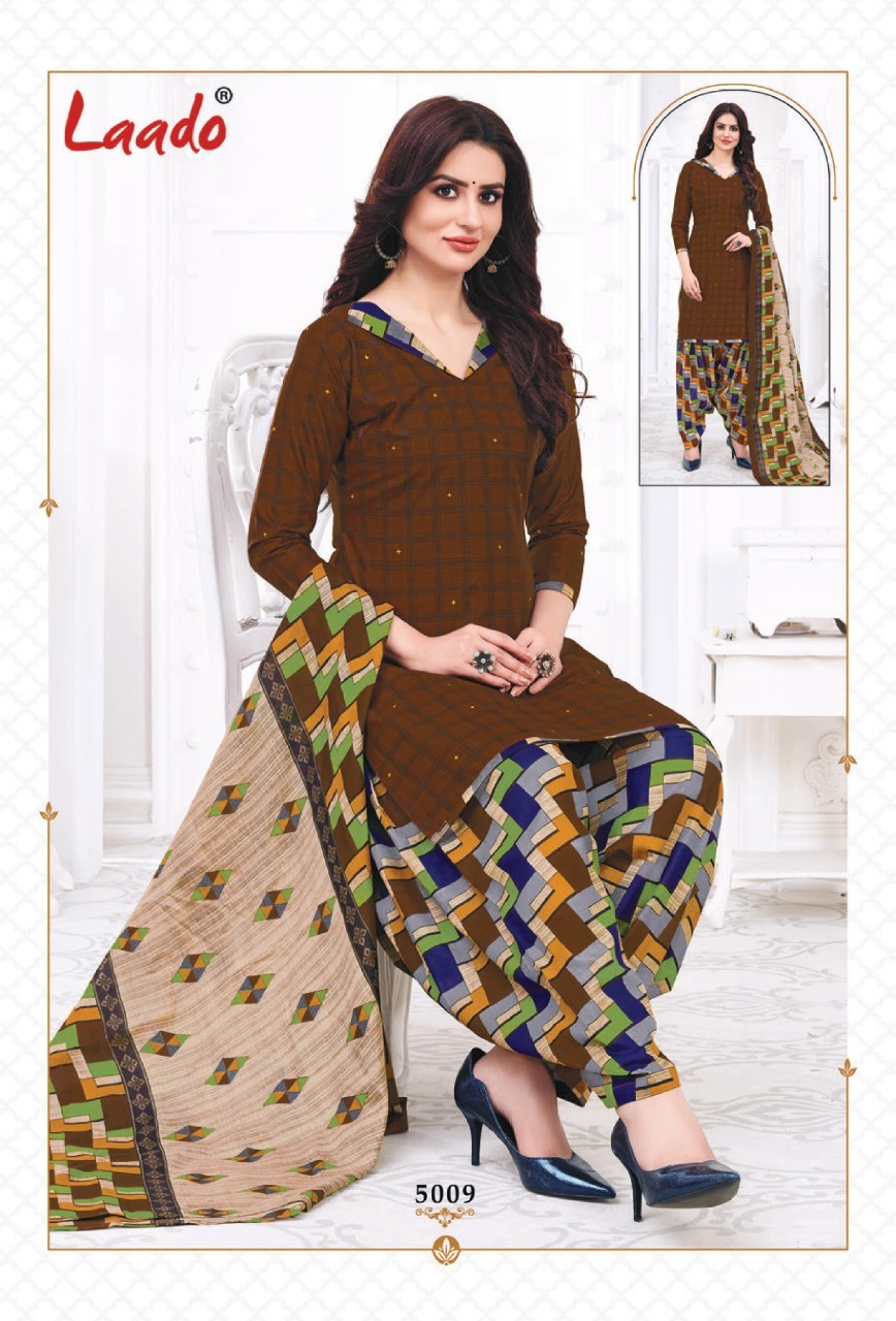 Laado Priti Patiyala Vol 5 Pure Cotton Printed Dress Material Catalog