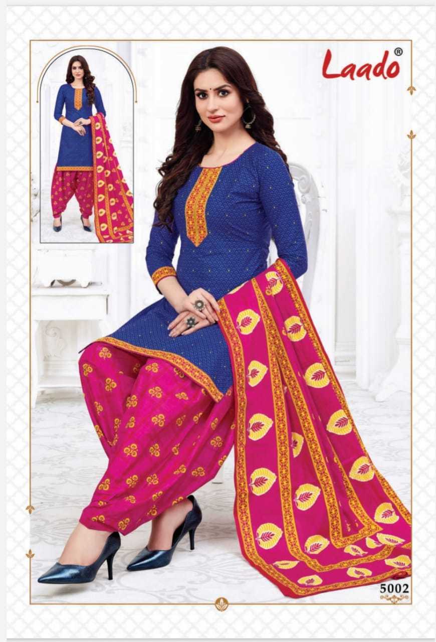 Laado Priti Patiyala Vol 5 Pure Cotton Printed Dress Material Catalog