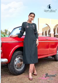 Ladies Flavour Jasmeet Vol 2 Rayon With Embroidered Kurti With Bottom Catalog