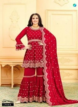 Your Choice Zara Vol 2 Georgette Designer Sharara Style Suit Catalog