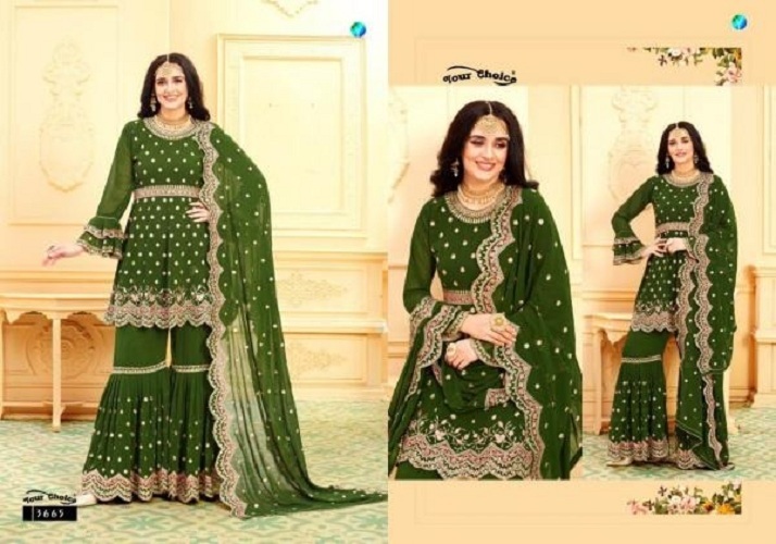 Your Choice Zara Vol 2 Georgette Designer Sharara Style Suit Catalog