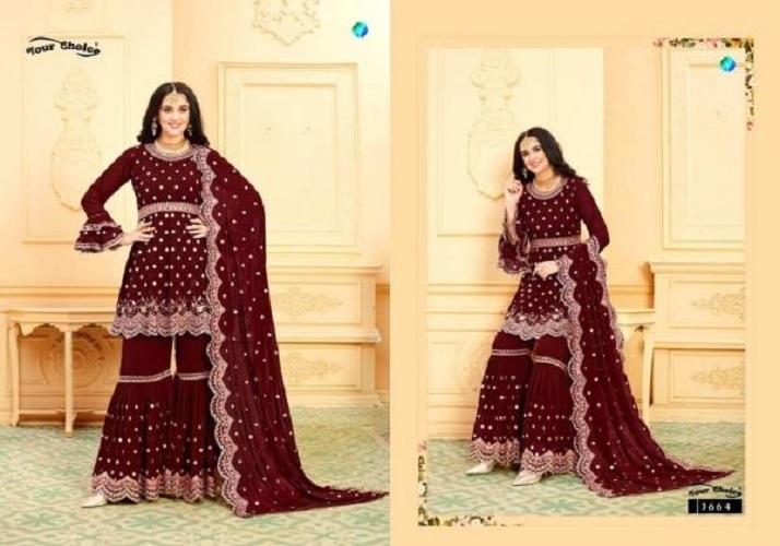 Your Choice Zara Vol 2 Georgette Designer Sharara Style Suit Catalog