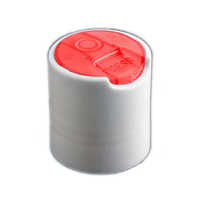 Red and White Plastic Disc Top Cap