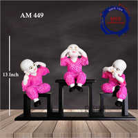13 Inch Piece Of Three Feng Shui Statue
