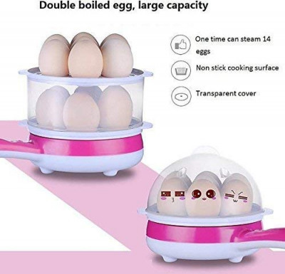 DOUBLE LAYER WITH HANDLE EGG BOILER