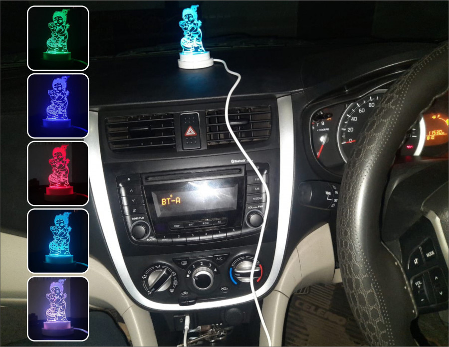 Bal Krishna 3D Illusion Acrylic LED Night Lamp
