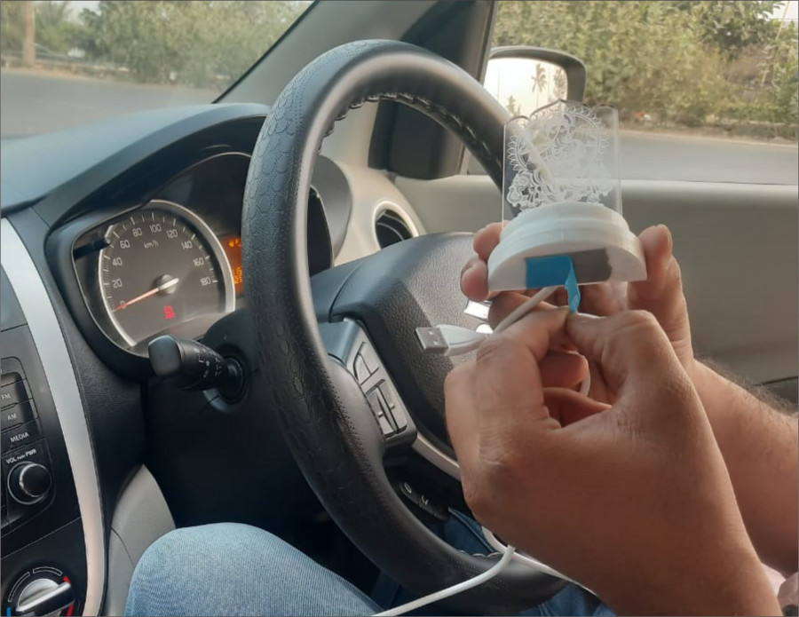 Lord Ganesha 3D Illusion Acrylic LED Night Lamp