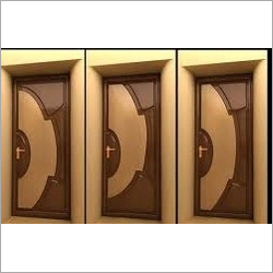 Customized WPC Doors - 72-81 Inches x 26-36 Inches , Ivory and Grey Colors, Finished Surface, Folding Window Design, Other Frame Material
