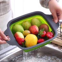 Silicon Vegetable Bowl - 800ml Medium Green Silicone, Foldable, Bpa-free, Heat Resistant, Dishwasher Safe, Stackable