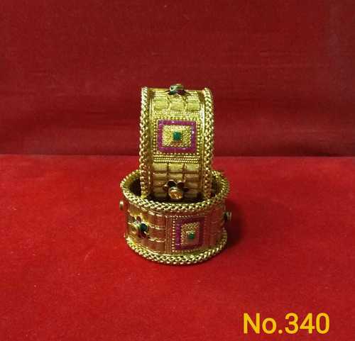 Antique Bangles - 25 Grams | Lightweight Gold Plated, Fashionable Design for Traditional Wear, Perfect Gift for Special Occasions