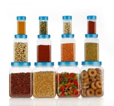 SQUARE CONTAINER PLASTIC (SET OF 4*3 ) (350ML,650ML,1200ML)