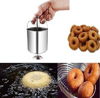 Steel Menduvada Maker - Stainless Steel, Standard Size, Silver | Manual Press, Ergonomic Handle, Dishwasher Safe, Rust-resistant