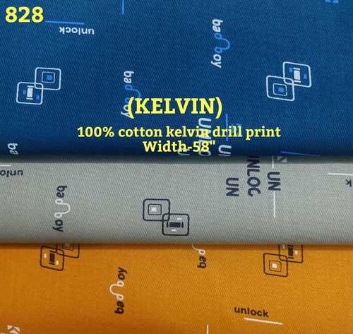 Kelvin 100% Cotton Kelvin Drill Print Shirting Fabric