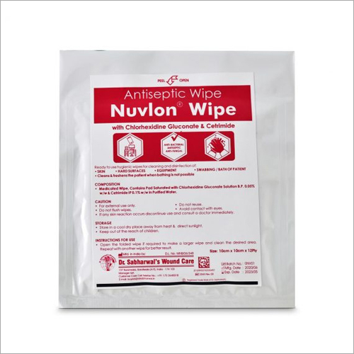 Antiseptic Nuvlon-D Wipe By DR. SABHARWALS WOUND CARE