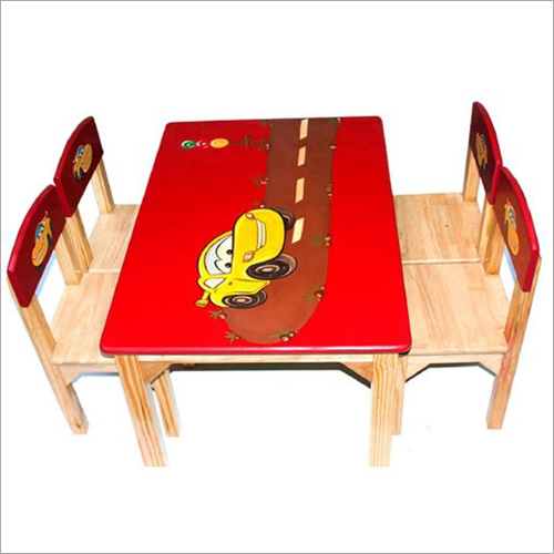 Rectangle Table Set - Durable Wooden Design, Indoor School Furniture Ideal for Collaborative Learning