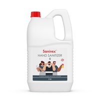 Sanirex Hand Sanitizer - Isopropyl Alcohol, 5 Litre Size | Kills 99.9% Germs Instantly, Eco-friendly, Non-toxic, Floral Fragrance, Suitable For All Ages