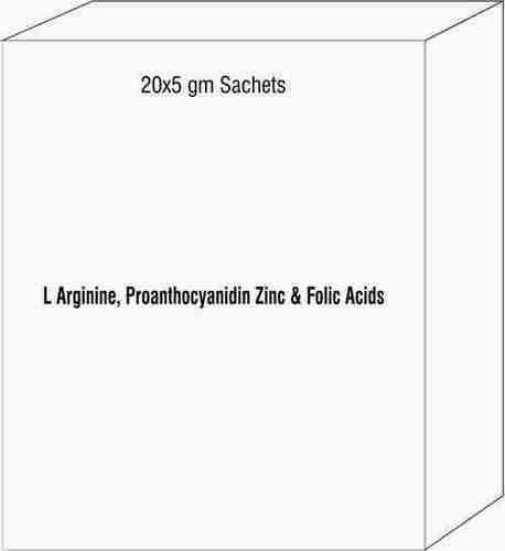 L Arginine,  Proanthocyanidin Zinc & Folic Acids Sachet