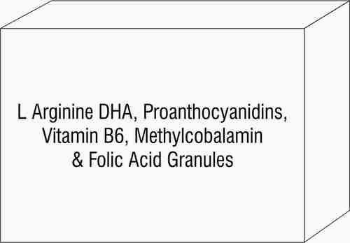 L Arginine Dha, Proanthocyanidins, Vitamin B6 Methylcobalamin & Folic Acid Granules By AKSHAR MOLECULES