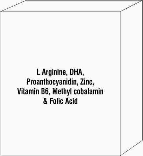 L Arginine, Dha, Proanthocyanidin, Zinc, Vitamin B6, Methyl Cobalamin & Folic Acid