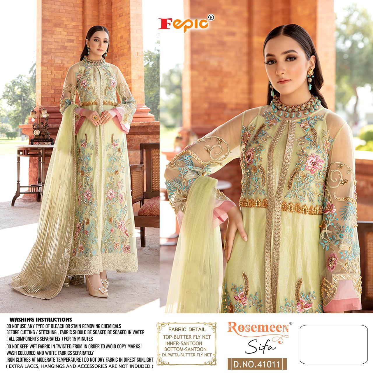 Fepic Rosemeen Sifa Faux Georgette Net Pakistani Suit Catalog