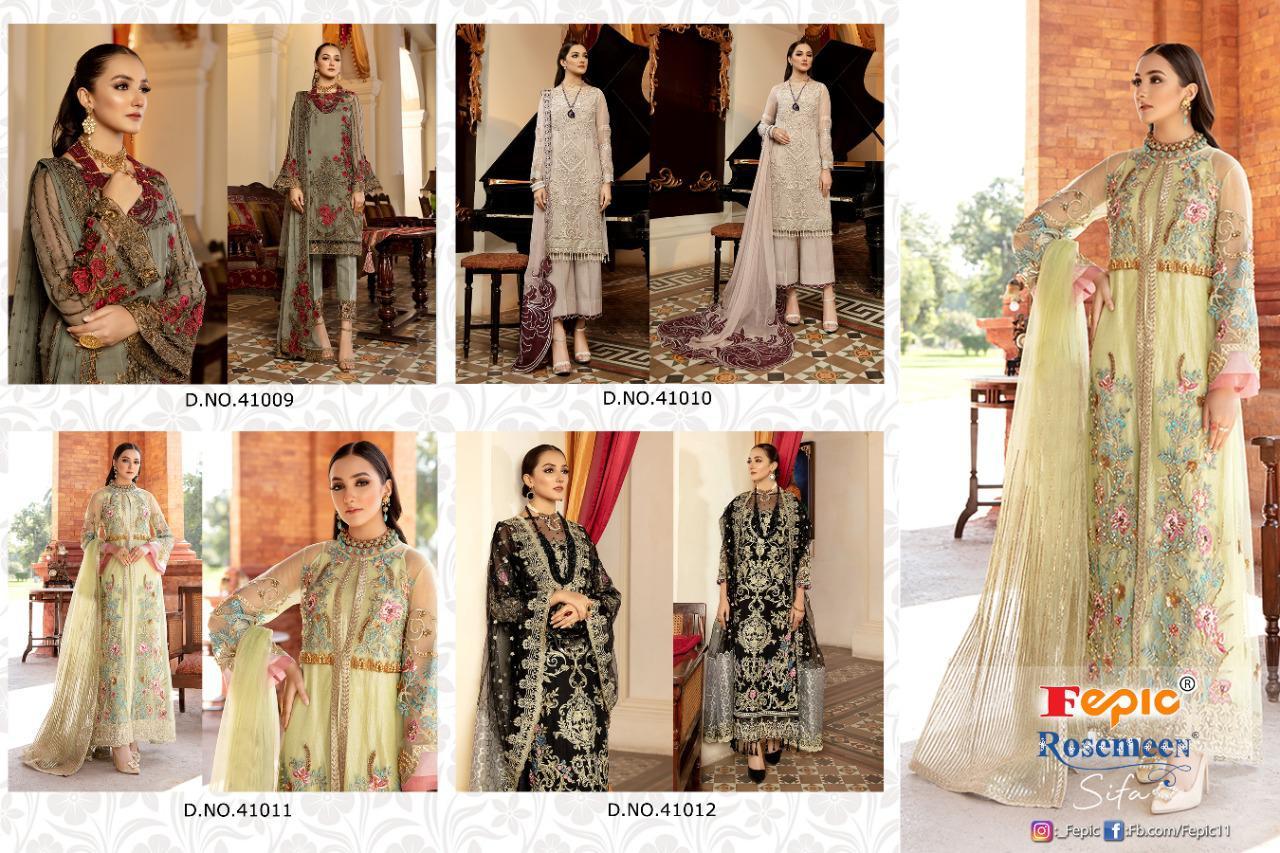 Fepic Rosemeen Sifa Faux Georgette Net Pakistani Suit Catalog