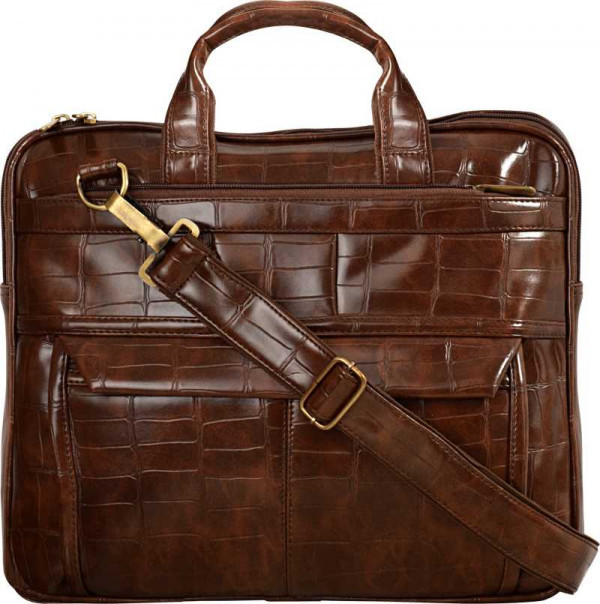 LEATHER LAPTOP BAG (BROWN)
