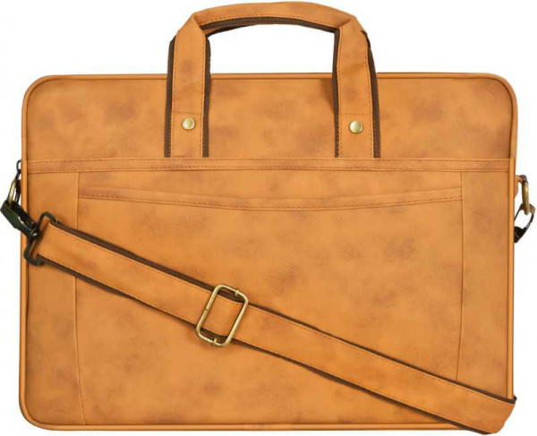 LEATHER LAPTOP BAG (LIGHT BROWN)
