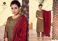 Kalarang Mastani Jam Silk With Embroidery Work Dress Material Catalog
