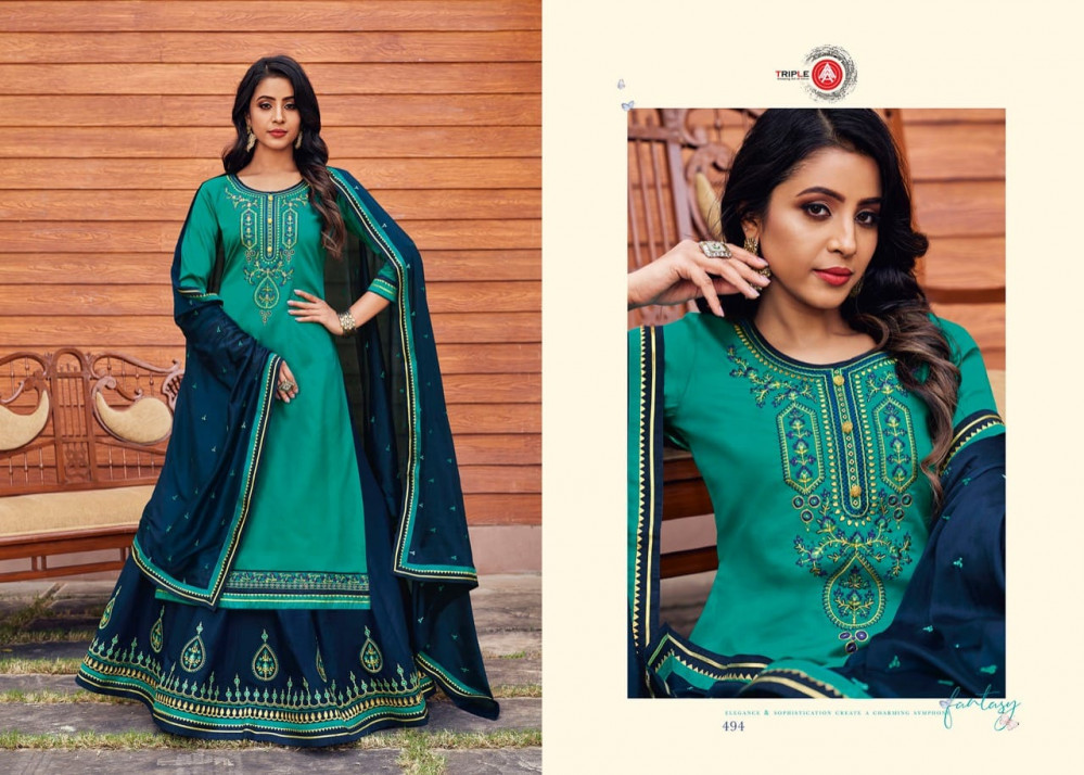 Triple A Kalyani Jam Silk Cotton Salwar Suits Catalog