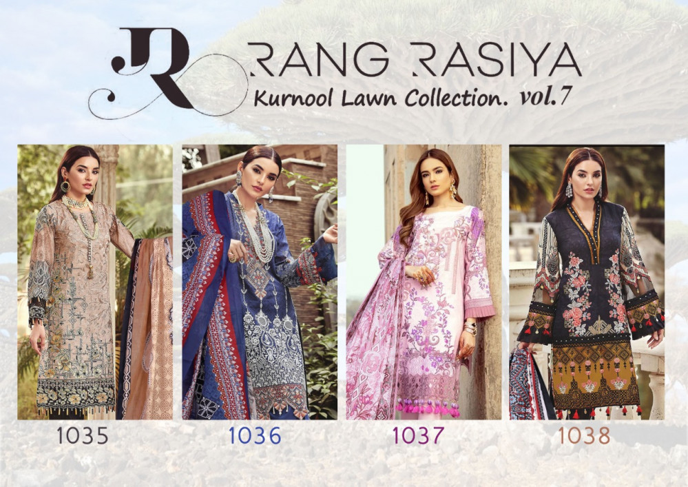Rang Rasiya Kurnool Lawn Collection Vol-17 Pakistani Dress Material Catalog