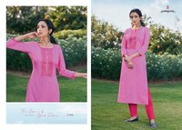 Rangoon Light Line Vol 6 Linen Silk Work Kurti Catalog
