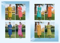 Rangoon Light Line Vol 6 Linen Silk Work Kurti Catalog