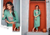 Vardan Designer Jhumka Vol 1 Rayon Kurti With Bottom Catalog
