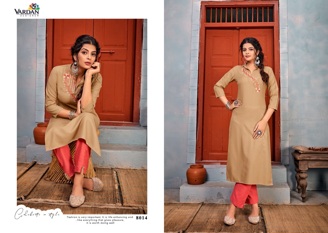 Vardan Designer Jhumka Vol 1 Rayon Kurti With Bottom Catalog