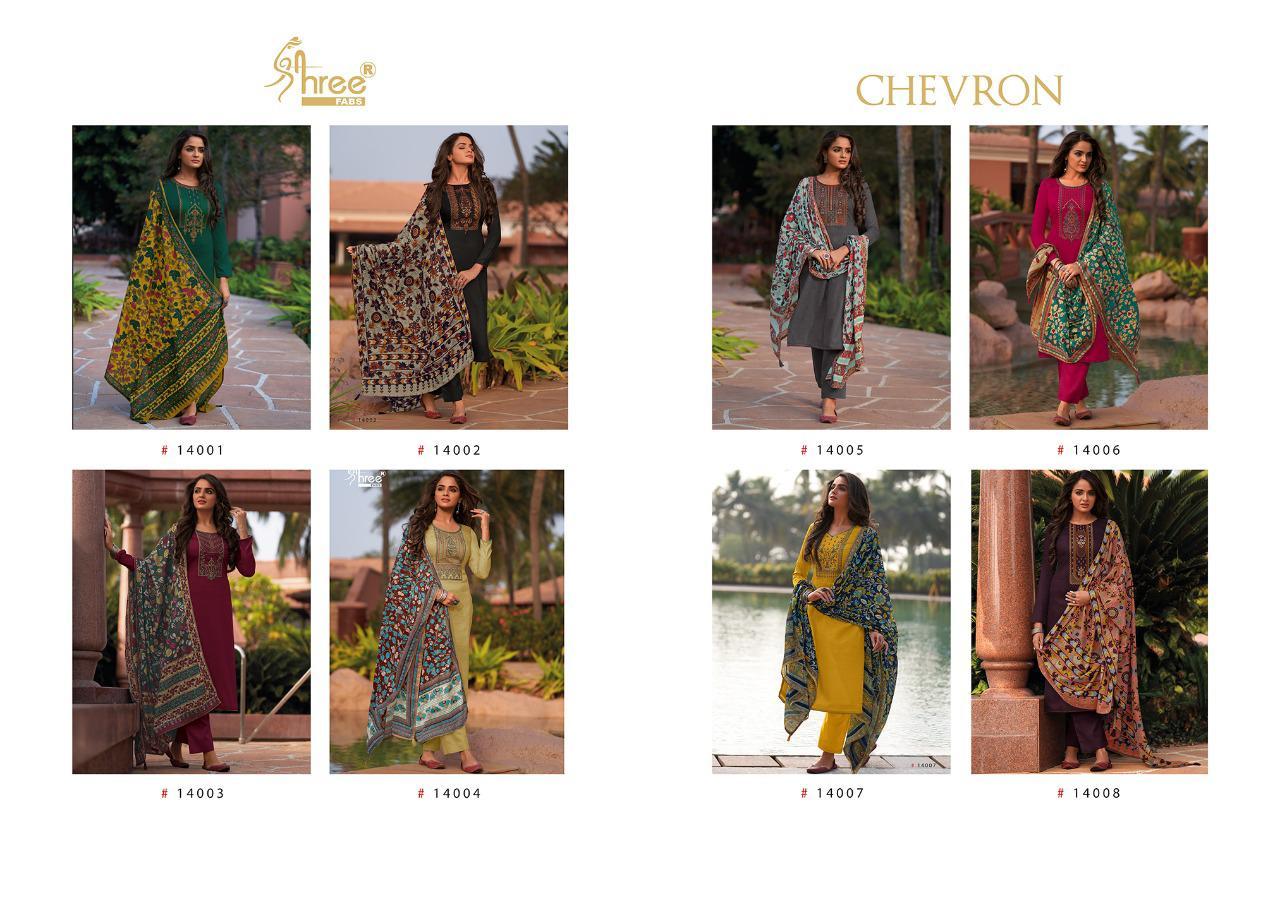 Shree Fabs Chevron Jam Cotton Straight Salwar Suits Catalog