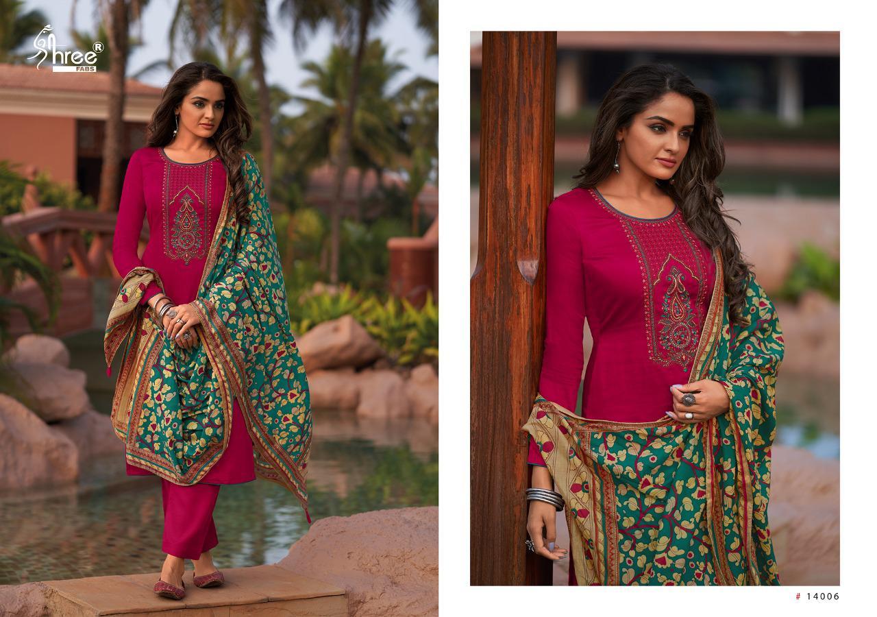 Shree Fabs Chevron Jam Cotton Straight Salwar Suits Catalog