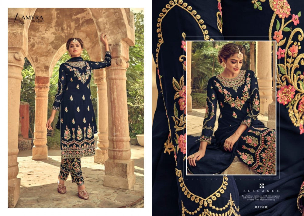 Amyra Designer First Look Vol-2 Georgette Heavy Straight Suits Catalog
