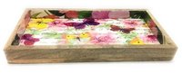 Hot Selling Multi Color Rectangle Flower Design Tray