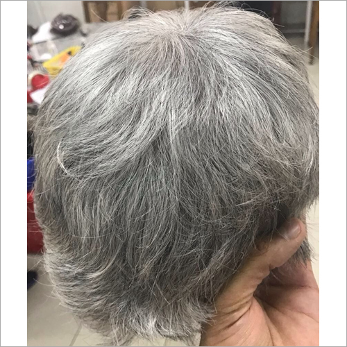 Gray Color Mens Patch Hair By VNS HAIR EXPORTS PRIVATE LIMITED
