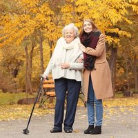 Folding Stick Trusty Can - Lightweight Aluminium Alloy, 82-92 Cm Adjustable, Black/silver, Quad-fold Design, Anti-slip Rubber Tip