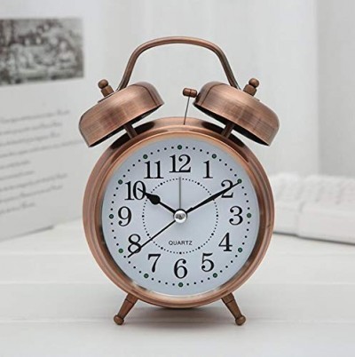 LARGE SIZE TWIN BELL GOLDEN CLOCK