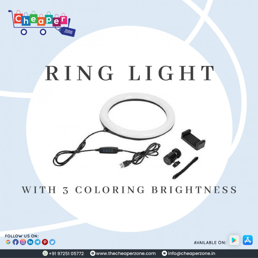 RING LIGHT WITH 3 COLORING BRIGHTNESS
